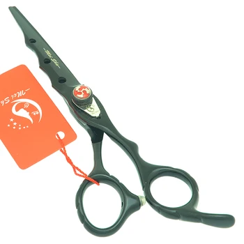 

6.0 Inch Black Japan 440c Hairdressing Cutting Scissors Human Hair Shears for Salon Barbers Hair Razors Styling Clippers A0025A