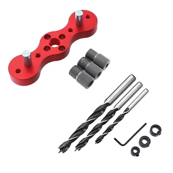 

Vertical Straight Hole Puncher Woodworking Tool Drilling Positioner 6 8 10mm Straight Hole Punch Positioner + 7pcs/Set Drill