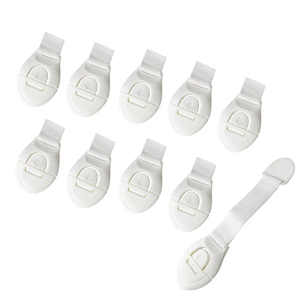 

10 PCS Baby Safety Lock Drawer Lock Multi-function Protection Baby Refrigerator Lock Children Long Cabinet Door Lock