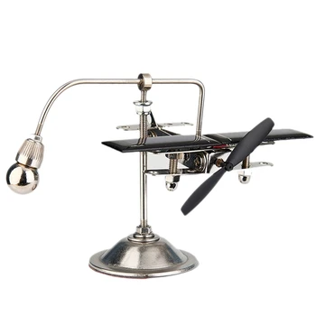 

New Solar Plane Aircraft Balancing Toy Black Propeller Kinetic Art Balance Toy Balancing Decompressive Science Home Office Toy F