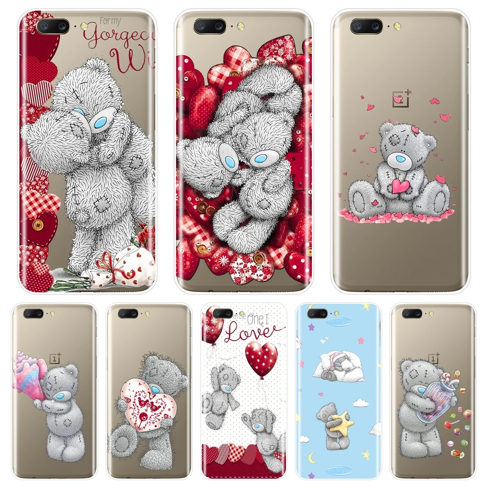 

Soft Phone Case Silicone For One Plus 3 3T 5 5T 6 6T Tatty Teddy Kawaii Bear Heart Love Back Cover For OnePlus 6 6T 5 5T 3 3T