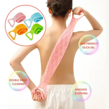 

Silicone Brushes Bath Towels Body Massage Rubbing Back Mud Peeling Bathroom Shower Scrubber Skin Cleaning Shower Brushes