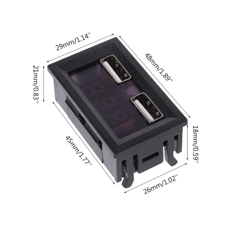 12V свинцово-кислотный индикатор емкости батареи напряжение Автомобильный дисплей питания с двойным USB зарядным устройством 5V 2A