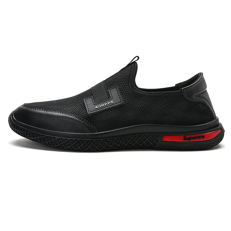 Тренд; модные мужские кроссовки; нескользящие Роскошные Брендовые мужские туфли; высококачественные слипоны на плоской подошве; Черная повседневная обувь для молодежи