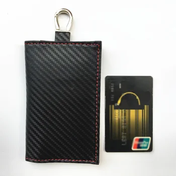 

Shielding Car key case Signal Bag Anti-magnetic Anti-theft With key ring