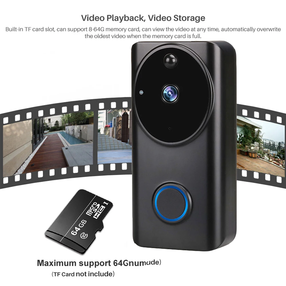 Умный видео дверной звонок Tuya 1080P WiFi видеодомофон приложение SmartLife дистанционное управление беспроводной дверной звонок камера домашний монитор безопасности