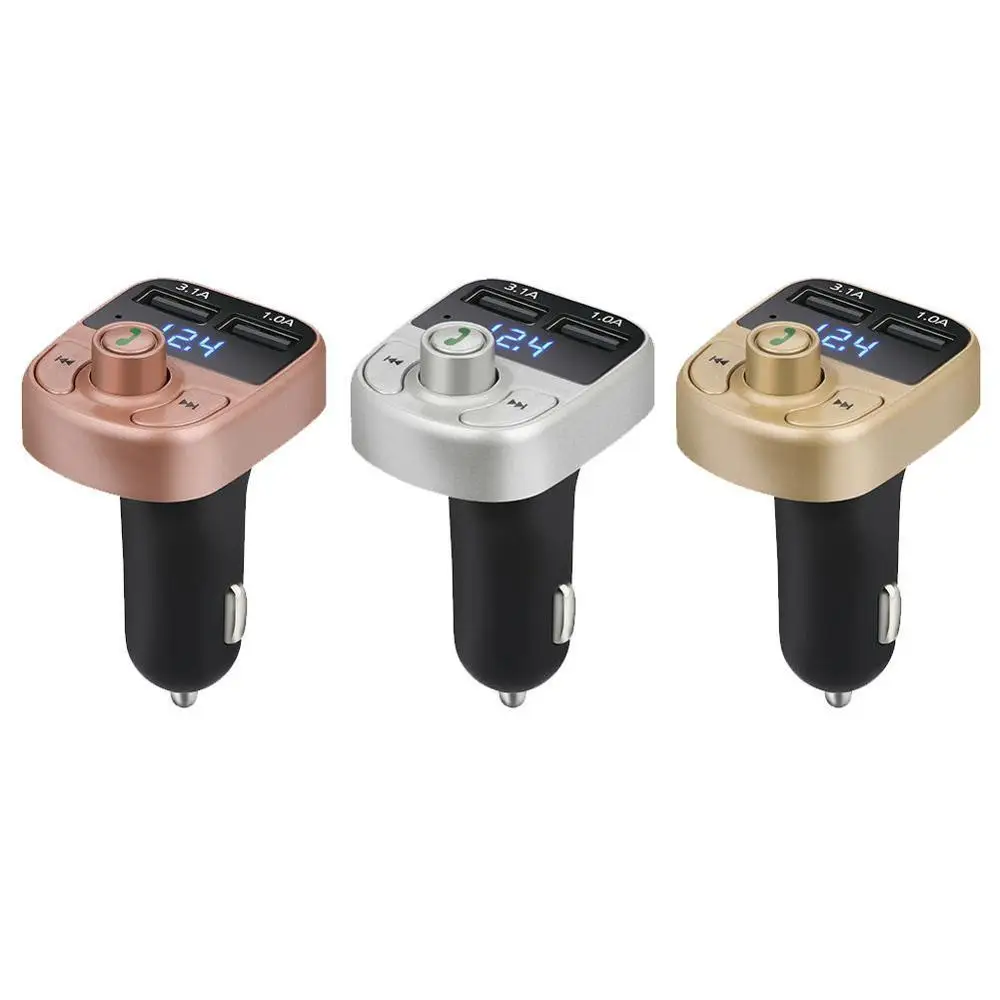 Беспроводной Bluetooth Handsfree автомобильный комплект fm-передатчик MP3-плееры двойной USB зарядное устройство