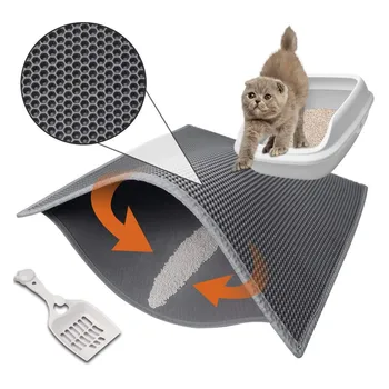 

Waterproof Pet Cat Litter Mat EVA Double Layer Cat Litter Trapping Pet Litter Mat Foldable Cat Clean Pad For Cats Accessories