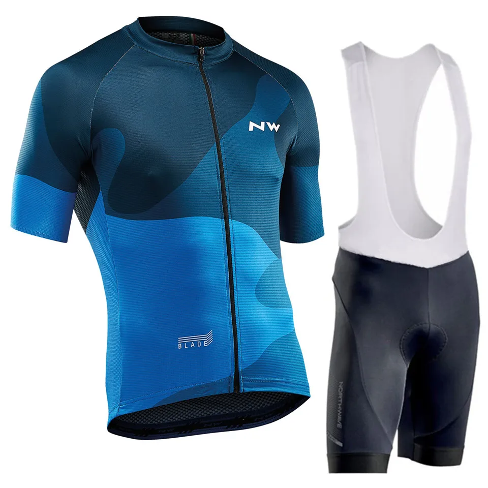 White Bib suit NW Northwave Pro Team Мужская спортивная одежда для велоспорта летняя одежда для горного велосипеда Ropa Ciclismo hombre быстросохнущие шорты - Цвет: White Bib suit