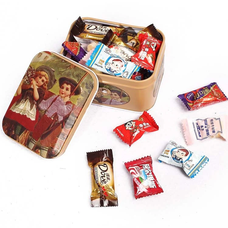 1Pc Metal Box New Arrival Vintage Small Suitcase Tin Candy Gift Box Home Organizer Jewelry Container Earphones Storage Box