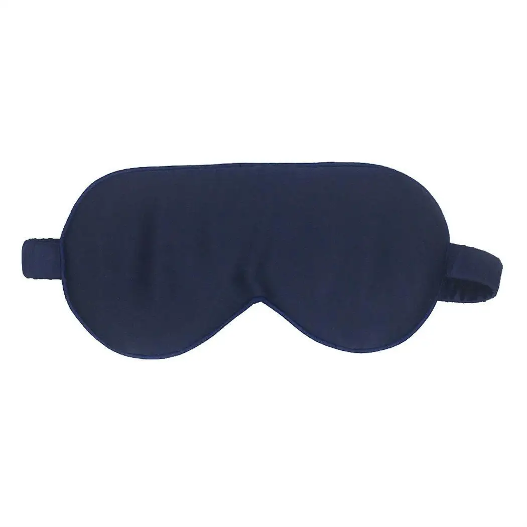navy blue Регулируемая шелковая маска для сна с мягким покрытием для глаз, для путешествий, расслабляющая повязка для глаз, комфортная текстура для вас - Цвет: navy blue