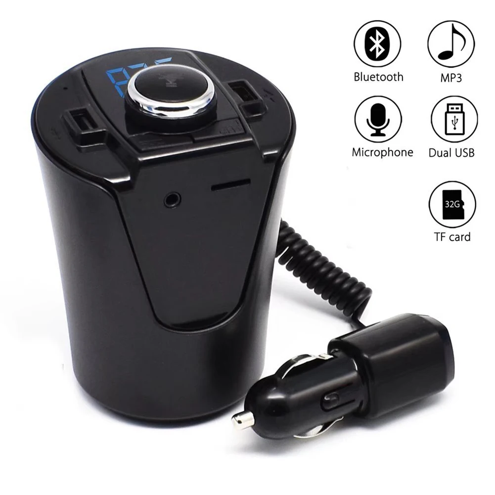 Bluetooth автомобильный комплект MP3 плеер fm-передатчик двойной USB зарядное устройство Hands-Free автомобильный комплект музыкальный плеер Поддержка TF карты для автомобиля аксессуары