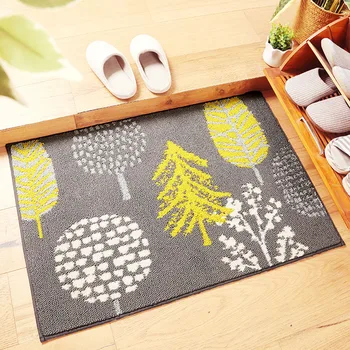 

Feet Pad Hallway Non-Slip Durable Easy Clean Multifunctional Kitchen Tree Print Polyester Household Bathroom Floor Mat
