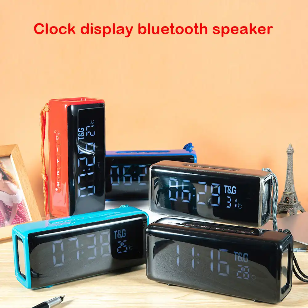 portable speaker with clock