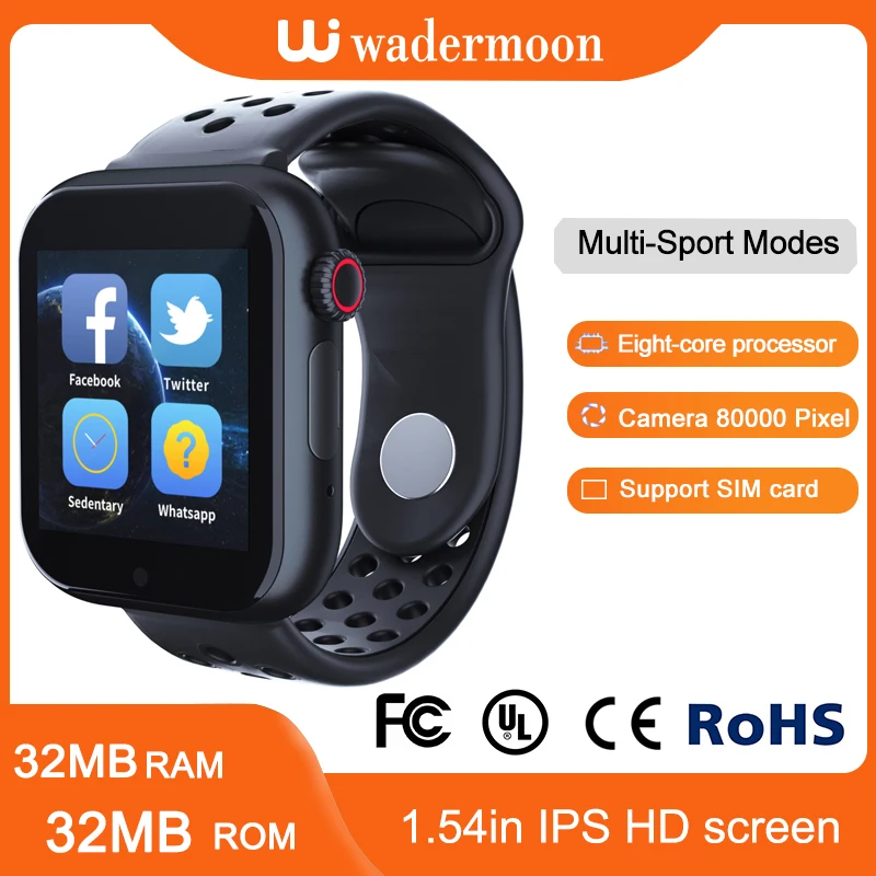 

Smart Phone Watch 2G SIM Pluggable Card Call Watch Android System Smart Bracelet GPS Motion Detection Watch Touch Wristband