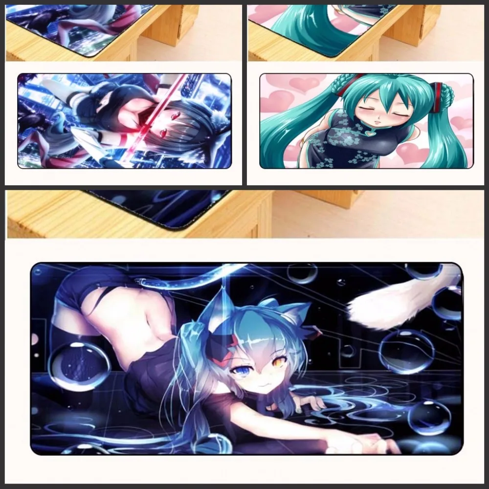 Yuzuoan Hatsune Miku сексуальный коврик для мыши компьютерный игровой геймерская