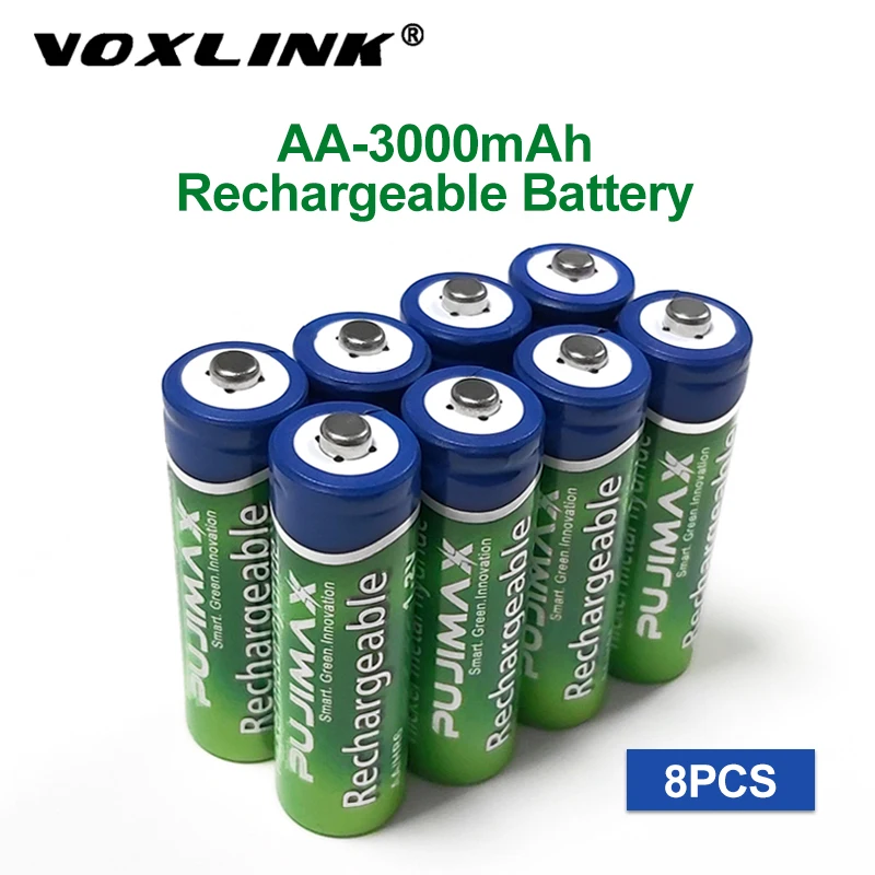 Аккумуляторная батарея VOXLINK AA 8 шт. перезаряжаемая ni-mh 1 2 в 3000 мАч предварительно