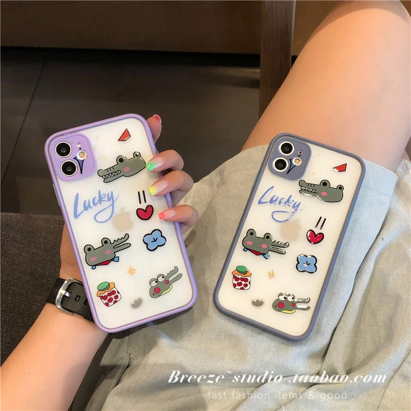 Подходит forIphone11promax мобильный телефон оболочки под крокодилью кожу мультфильм