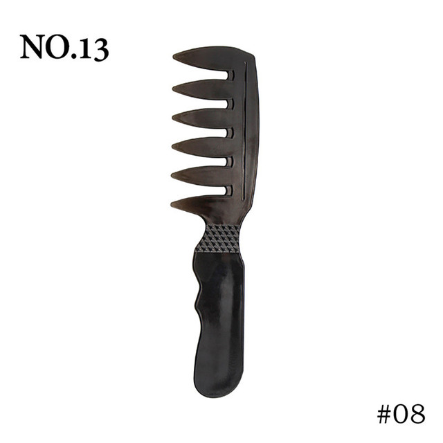 Teeth Double Side Tooth Combs Barber Hair Dyeing Cutting Coloring Brush Fish Bone Shape Hair Brush Man Hair Styling Tool