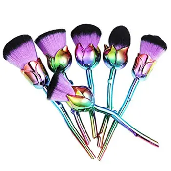 

Makeup Brushes Set Flower Unique Rose Foundation Blending Contour Cream Cosmetic Kit Professional Tools 6 Rose Makeup Brushes