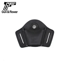 Пистолет и цветок Топ лоскут кожаный карман наручники чехол для наружной охоты сумка инструмент