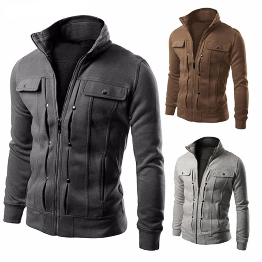 春の秋のメンズカーディガンボタンパーカーファッションスウェットシャツ カジュアルな男性スーツ男性ブランド服 Hoodies Sweatshirts Aliexpress