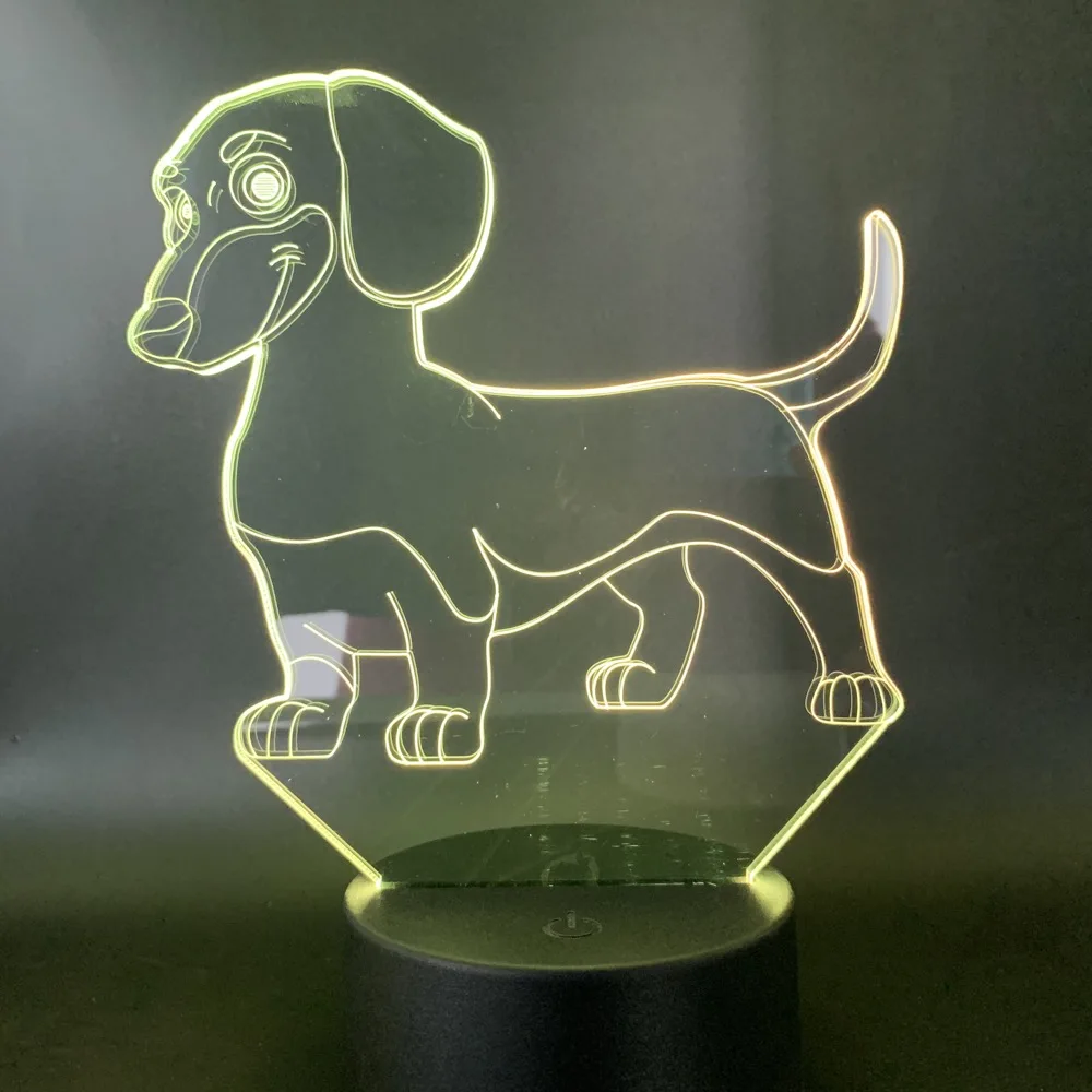 

Led Night Light Dog Animal Night Light for Children Gift USB Touch Sensor For Kids Room Nightlights Color Changing 3D Lamp Dog