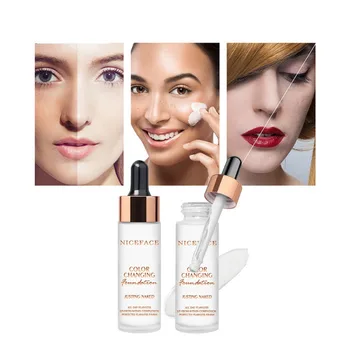 

NICEFACE Color Changing Liquid Foundation Cover Defect Even Brighten Skin Color Changing Control Oil Liquid Foundation Makeup
