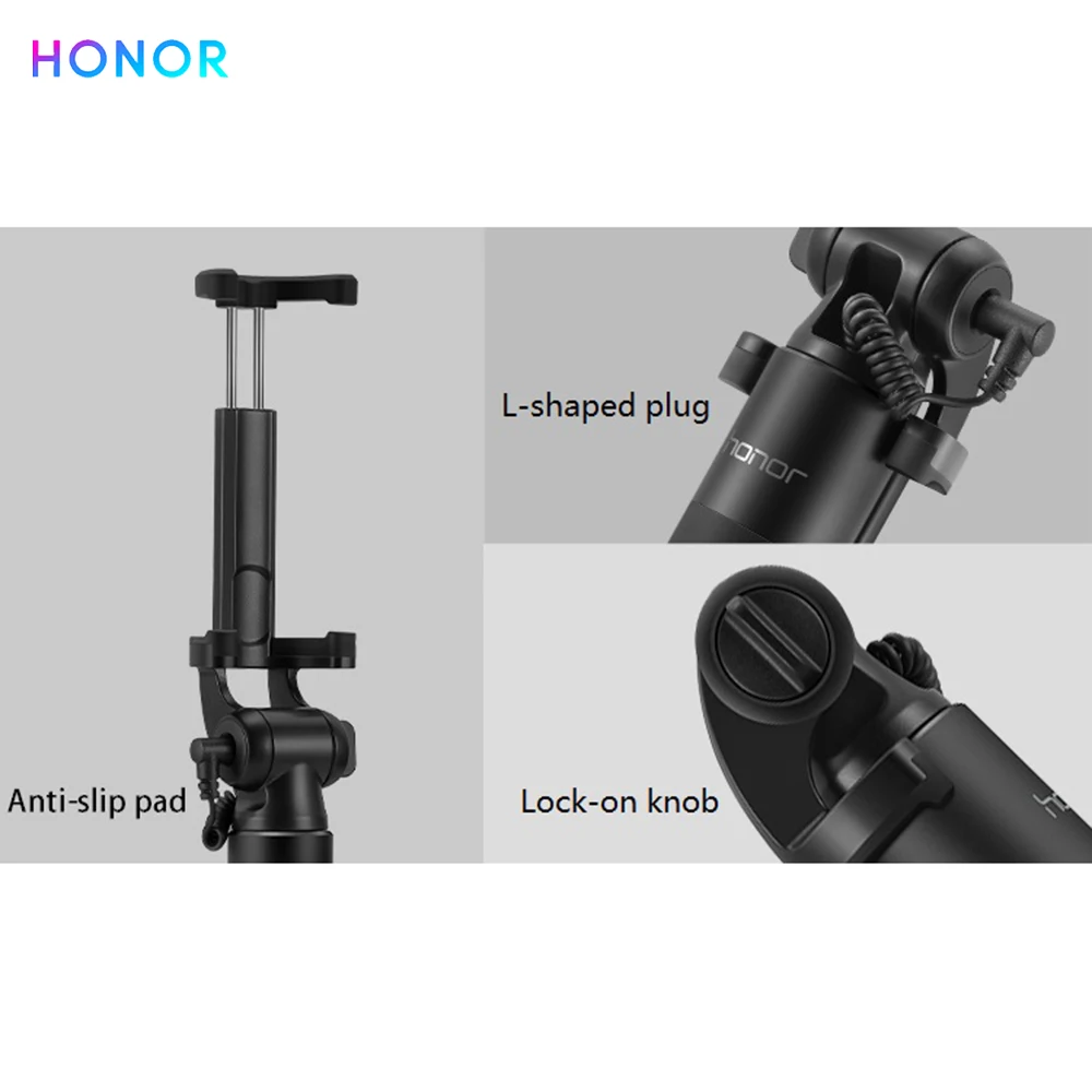 HONOR Selfie Stick Lite Stablizer для смартфона с Двойным Зажимом выдвижной Полюс 270 градусов регулируемая головка для HUAWEI