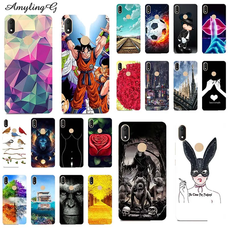 

Fashion Phone Case For Wiko View 2 Pro Printed For Wiko View2 Pro Colorful Rose Wolf Animal Coque Skin HD Phone Shell Rubber Bag