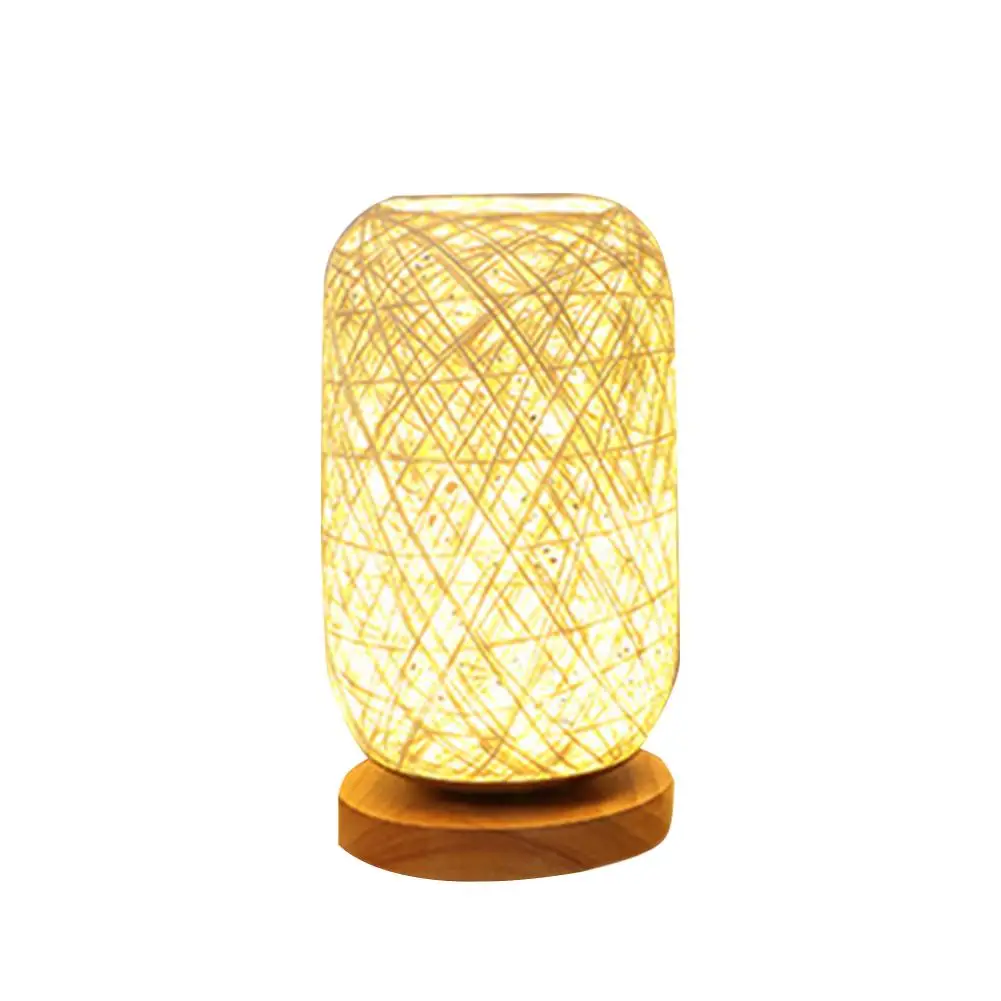 

Table Lamp LED USB Solid Wooden Night Light Decoration For Bedroom