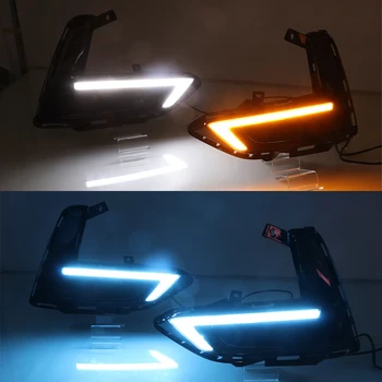 

Car Flashing 1 Pair LED Daytime Running Light Car Accessories 12V DRL Fog Lamp Decoration For Nissan Sentra Sylphy 2019 2020