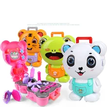 Детский мини-рюкзак с героями мультфильмов, игрушечные чемоданчики для дома, имитация доктора, инженерная имитация, набор профессиональных игрушек