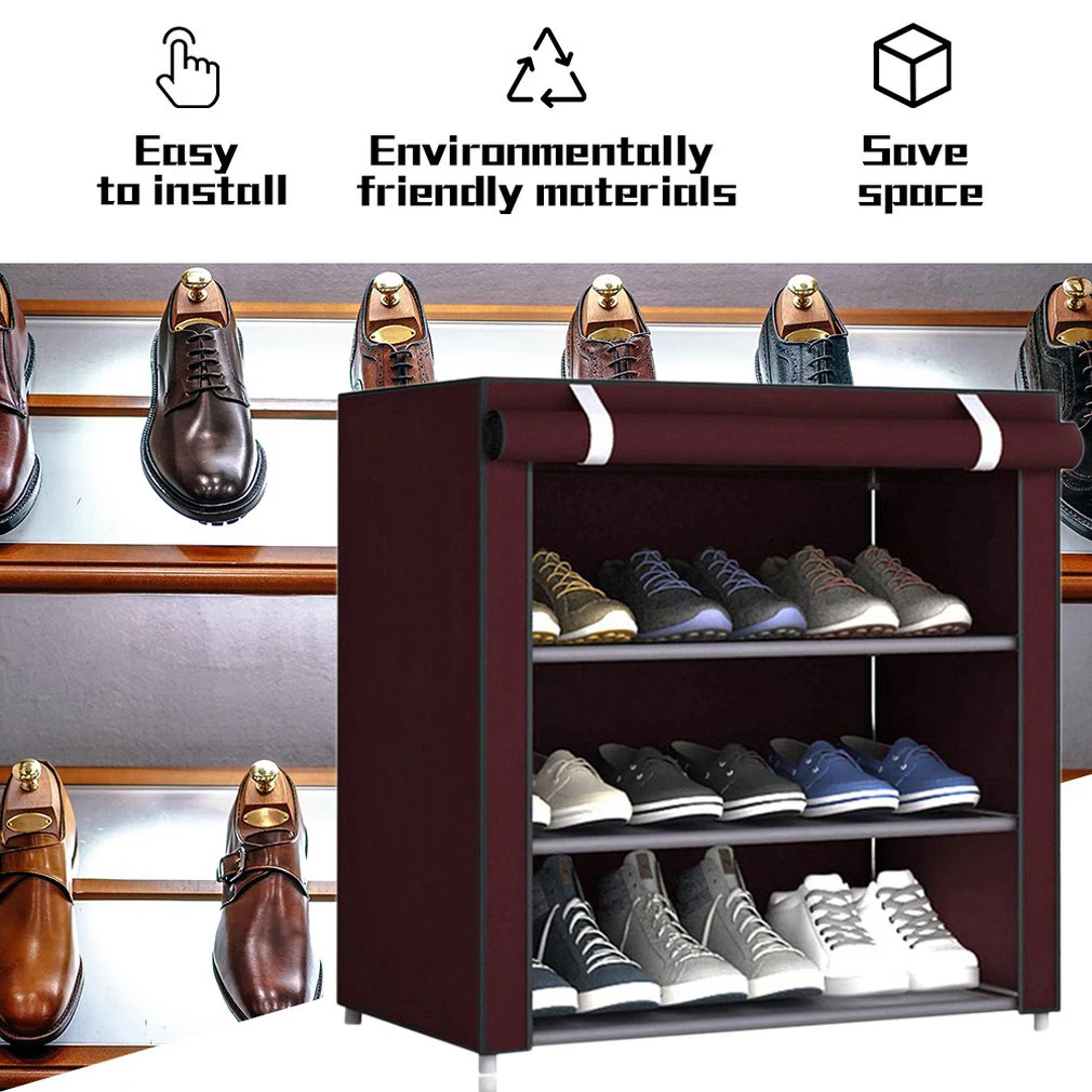 Multi-layer Simple Shoe Rack Entryway Space-saving Shoe Organizer Easy to Install Shoes Shelf Home Dorm Furniture Shoe Cabinet 2