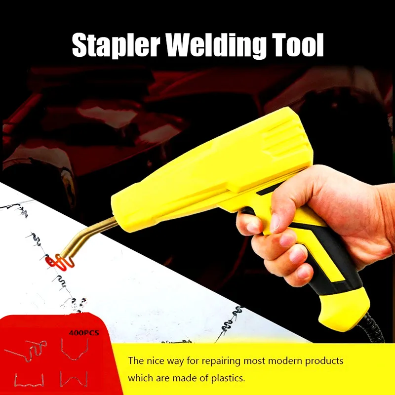 

100W Handy Plastics Welders Garage Tools Hot Staplers Staple PVC Repairing Machine Car Bumper Repairing Stapler Welding Tool