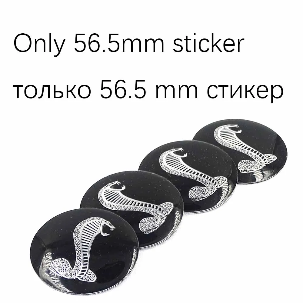 4pcs 56mm 60mm For Mustang Running Horse car Cobra emblem wheel center hub Dust-proof badge covers Auto accessories