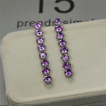  Luxury Female White Zircon Drop Earrings Rose Gold Silver Color Dangle Earrings Simple Rainbow Round Wedding Earrings For Women 