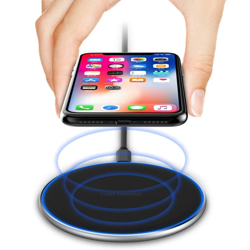 

Fast Qi Wireless Charger Charging Pad for Sansung Galaxy S9 S8 Plus Note 8 IPhone X 8 Quick Charger Induction