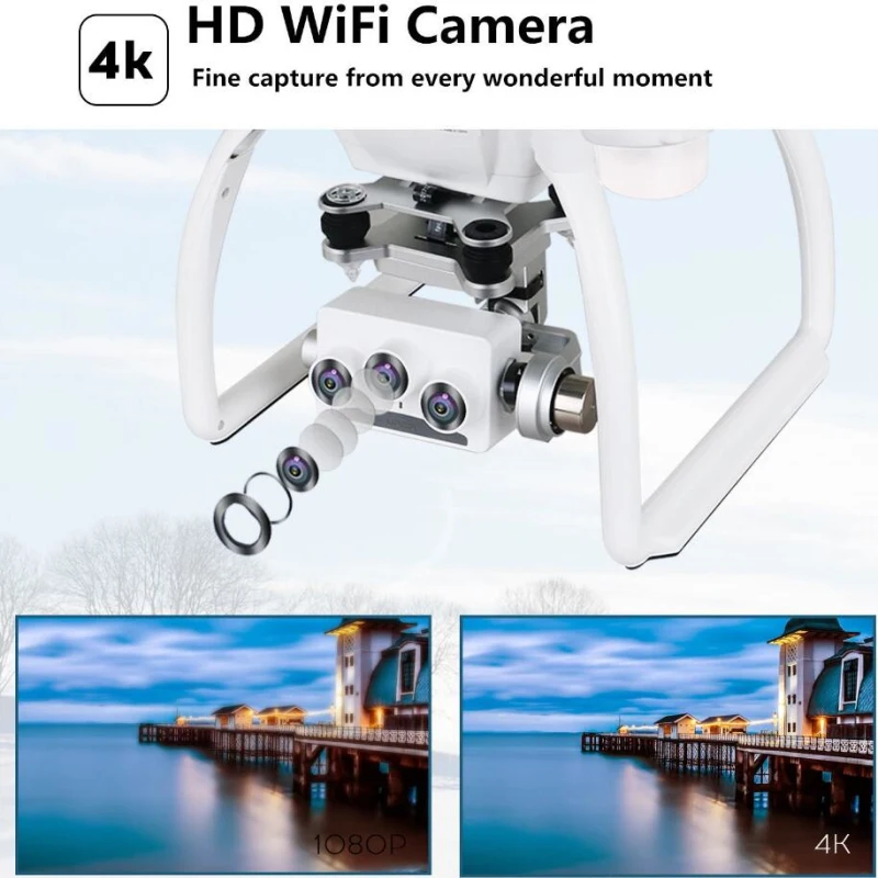Двойной GPS авто следить за мной бесщеточный Wi-Fi FPV RC Квадрокоптер Upair-2 3D+ 4K эффект камера 3 оси Gimbal приложение управление Радиоуправляемый Дрон модель