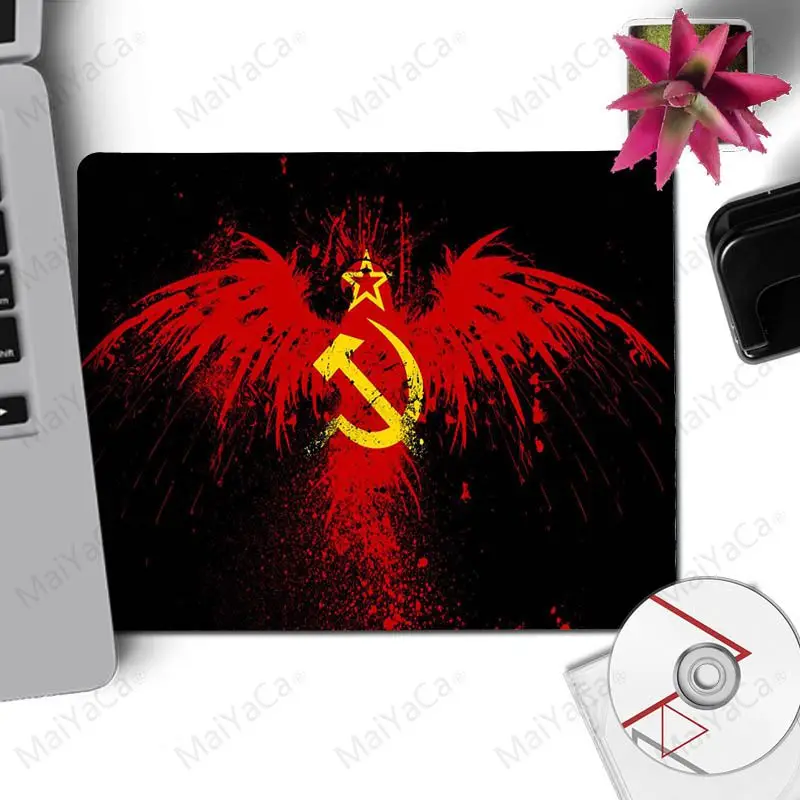no lock Edge 25x29cm MaiYaCa ваши собственные коврики советская эмблема СССР игровой коврик для мыши большой коврик для мыши геймер большой резиновый коврик для мыши Компьютерная коврик для мыши - Цвет: no lock Edge 25x29cm