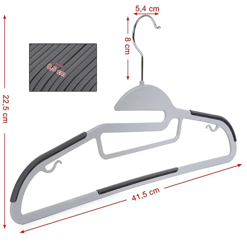 Wet And Dry Dual Purpose Anti-slip Clothes Hanger Multi-functional Homepower Clothes Rack Clothing Store Plastic Cloth Rack Seem