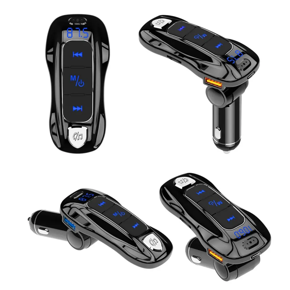 BC55 18 Вт PD 3,0 QC 3,0 Быстрая зарядка USB зарядное устройство беспроводной 5,0 Hands-free автомобильный комплект беспроводной fm-передатчик модулятор