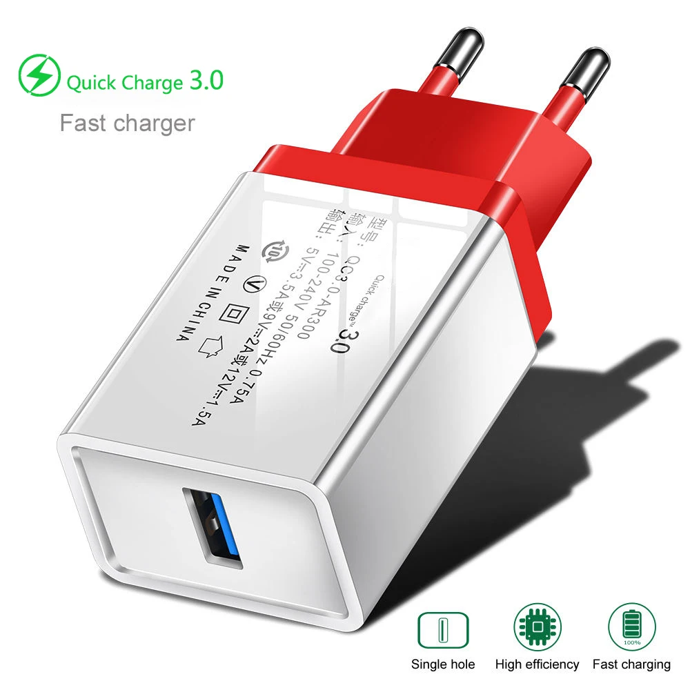 usb quick charge 3.0 Quick Charge 3.0 2.0 EU/US Plug USB Charger Travel Wall Fast Charging Adapter For Samsung S9 Xiaomi Tablets Mobile Phone Charger 65w charger phone Chargers