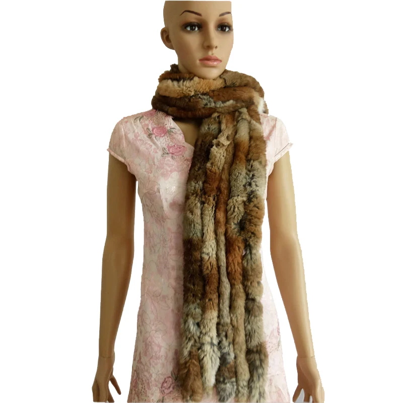 

New Women Long Style Real Rex Rabbit Fur Scarf Rex Rabbit Fur Warm Soft Warp Quality Fashion Rex Rabbit Fur Tassel Shawl Scarves