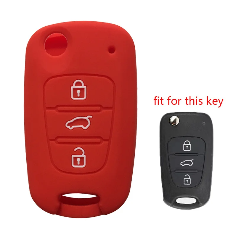 Key Case Cover Silicon Car for KIA Rio Sorento Picanto Ceed Cerato Sportage Soul K5 for Hyundai IX20 Solaris Norms Remote Holder key case key case cover remote control case cover