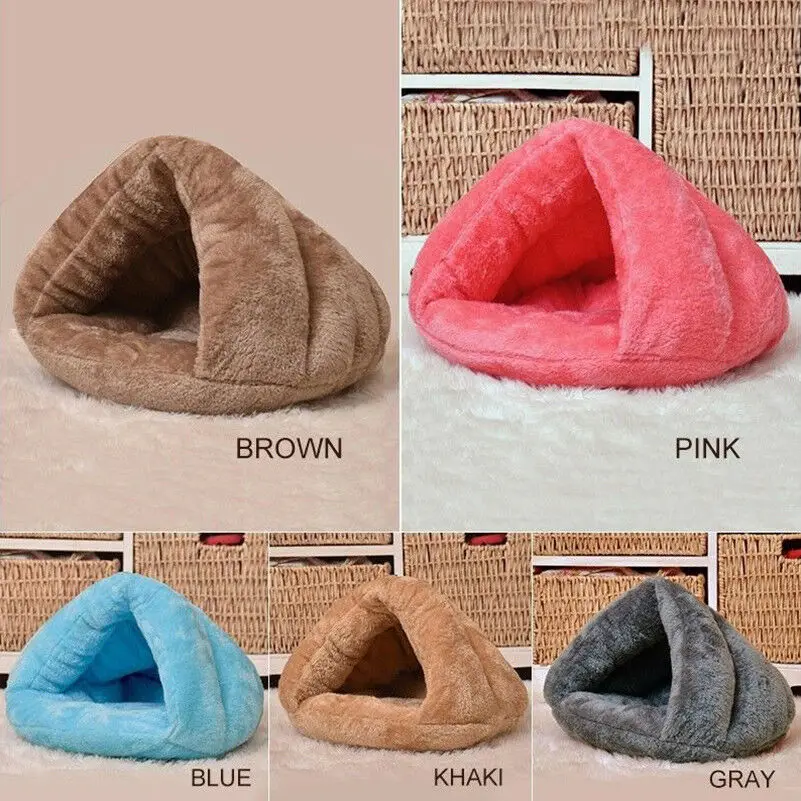 New pet dog cat cave igloo bed basket house kitten soft cozy indoor cushion kennel hot