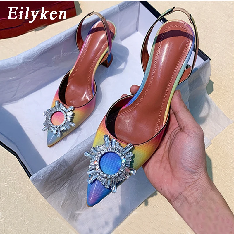 Женские прозрачные босоножки Eilyken дизайнерские из пвх на прозрачном каблуке с