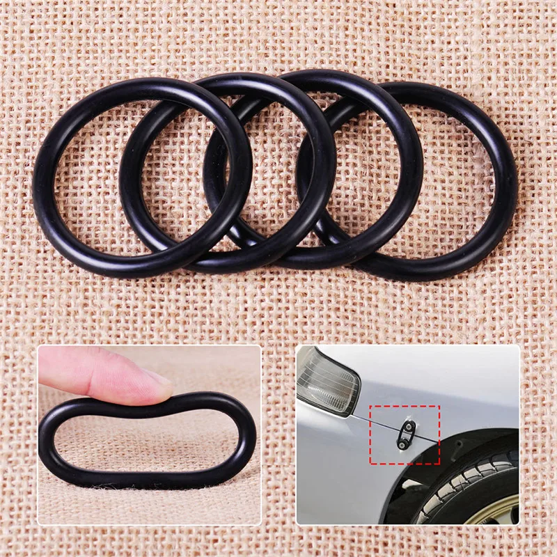 Quick Release Fasteners 4PCS/lot Black car bumpers Quick Release Fasteners Replacement Rubber O-Rings Gaskets