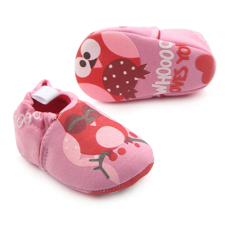 Детская обувь унисекс с рисунком животных для новорожденных; милая хлопковая домашняя обувь с принтом «первые шаги» для маленьких мальчиков и девочек