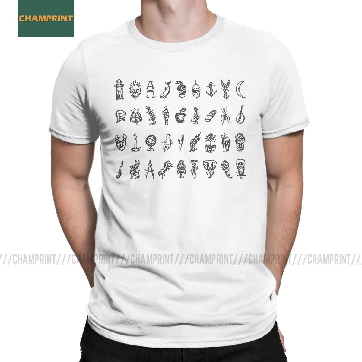 

Men's Alethiometer Grid Golden Compass The Symbol Reader His Dark Materials T Shirts Lyra 100% Cotton Tees Gift Idea T-Shirts